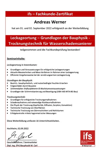Heilmann Liefke Weiterbildungszertifikat 6